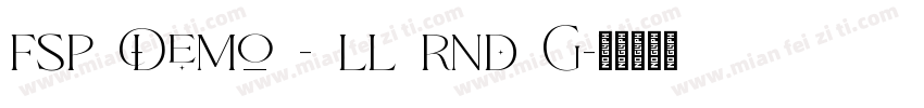 FSP DEMO - ll Rnd G字体转换